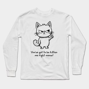 Cute Angry Cat Long Sleeve T-Shirt